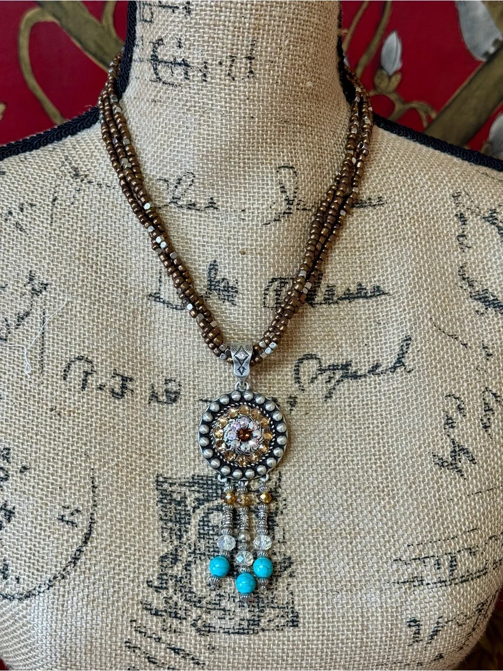 🆕 Women’s Western Necklace & Earrings Set | #B18